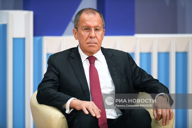 Министр иностранных дел РФ Сергей Лавров на встрече со студентами МГИМО МИД России (Московский государственный институт международных отношений (университет) Министерства иностранных дел Российской Федерации) в Москве. Место: Россия, Москва. Автор: Рамиль Ситдиков/РИА Новости. Глава МИД РФ С. Лавров встретился со студентами МГИМО
