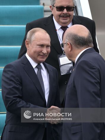 16 сентября 2019. Президент РФ Владимир Путин на церемонии встречи в аэропорту Анкары. Место: Турция, Анкара. Автор: Алексей Никольский/РИА Новости. Рабочий визит президента РФ В. Путина в Турцию