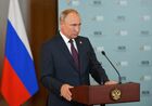 14 ноября 2019. Президент РФ Владимир Путин на пресс-конференции по итогам саммита БРИКС в Бразилии. Место: Бразилия, Бразилиа. Автор: Алексей Дружинин. Президент РФ В. Путин на саммите БРИКС в Бразилии