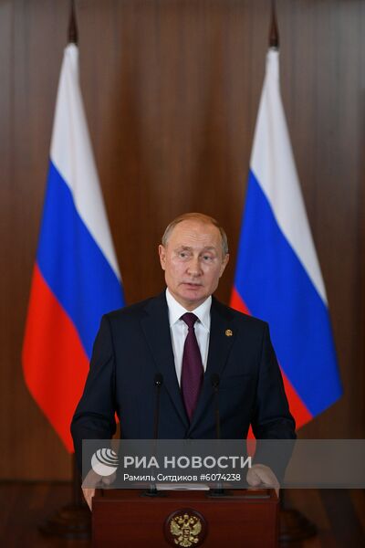 Президент РФ В. Путин на саммите БРИКС в Бразилии