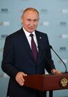 14 ноября 2019. Президент РФ Владимир Путин на пресс-конференции по итогам саммита БРИКС в Бразилии. Место: Бразилия, Бразилиа. Автор: Рамиль Ситдиков. Президент РФ В. Путин на саммите БРИКС в Бразилии