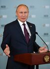 14 ноября 2019. Президент РФ Владимир Путин на пресс-конференции по итогам саммита БРИКС в Бразилии. Место: Бразилия, Бразилиа. Автор: Рамиль Ситдиков. Президент РФ В. Путин на саммите БРИКС в Бразилии