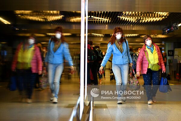 Усиление санитарного контроля в аэропорту Внуково в связи с коронавирусом
