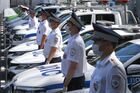 Сотрудники 2 Специализированного батальона ДПС ГИБДД на спецтрассе главного управления МВД Российской Федерации по г. Москве. Место: Россия, Москва. Автор: Григорий Сысоев/РИА Новости. Мэр Москвы С. Собянин посетил батальон ДПС ГИБДД