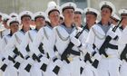 Моряки Черноморского флота ВМФ России на параде в честь Дня Военно-морского флота на Новороссийской военно-морской базе. Место: Россия, Новороссийск. Автор: Виталий Тимкив. День ВМФ в городах России