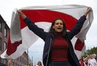 Участница женской акции протеста в Минске. Место: Белоруссия, Минск. Автор: Евгений Одиноков. Женская акция протеста в Минске