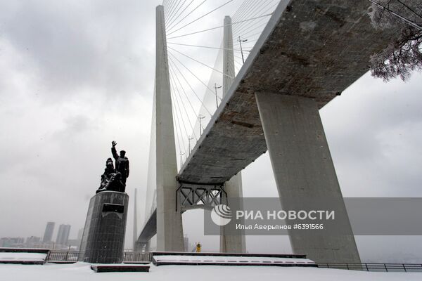 Последствия снежного циклона в Приморье