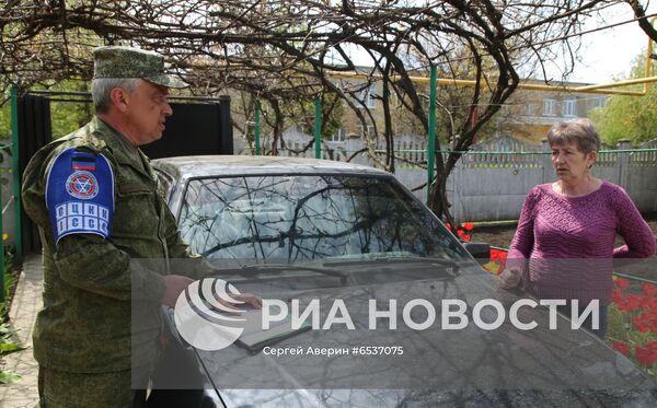Последствия обстрела в Донецке