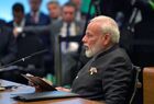 14 ноября 2019. Премьер-министр Индии Нарендра Моди на заседании лидеров стран БРИКС во дворце "Итамарати". Место: Бразилия, Бразилиа. Автор: Алексей Дружинин. Президент РФ В. Путин на саммите БРИКС в Бразилии