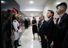 14 ноября 2019. Президент Бразилии Жаир Болсонару (второй справа) перед началом встречи с президентом РФ Владимиром Путиным в президентском дворце "Планалто". Место: Бразилия, Бразилиа. Автор: Михаил Метцель/РИА Новости. Президент РФ В. Путин на саммите БРИКС в Бразилии