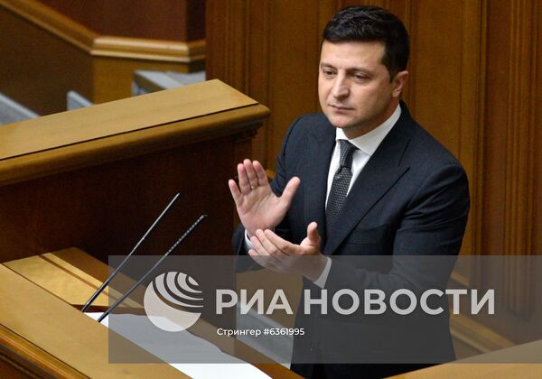 Выступление В. Зеленского на заседании Рады