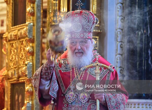 Патриаршее служение в кафедральном соборном Храме Христа Спасителя