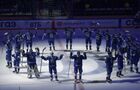 Игрок ХК "Динамо" радуются победе в матче регулярного чемпионата Континентальной хоккейной лиги между командами ХК "Динамо" (Москва) и ХК "Сибирь" (Новосибирская область). Место: Россия, Москва. Автор: Владимир Федоренко/РИА Новости. Хоккей. КХЛ. Матч "Динамо" (Москва) - "Сибирь"