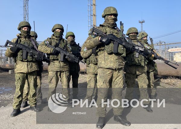 Работа миротворцев ОДКБ в Казахстане