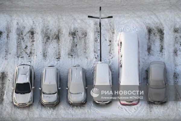 Утренний мороз в Новосибирске