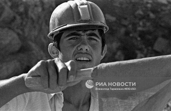 Нурекской ГЭС Фото Лев Шерстенников 1967