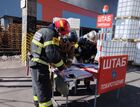 Штаб противопожарной службы МЧС РФ во время пожара в цехе с растворителем и лакокрасочными изделиями в подмосковных Электроуглях. Изображение является раздаточным материалом, предоставлено третьей стороной. Только редакционное использование. Запрет на архивирование, коммерческое использование, рекламную кампанию. Место: Россия, Московская область. Цех лакокрасочных изделий горит в Подмосковье