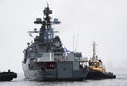 Швартовка большого противолодочного корабля (БПК) "Адмирал Пантелеев" во время возвращения отряда кораблей Тихоокеанского флота после учений в дальней морской зоне в порт Владивостока. Учения проводились в период с 3 по 10 июня под руководством командующего Тихоокеанским флотом адмирала Сергея Авакянца в соответствии с планом подготовки сил ТОФ на 2022 год. Место: Россия, Приморский край, Владивосток. Автор: Виталий Аньков/РИА Новости. Возвращение отряда кораблей ТОФ во Владивосток