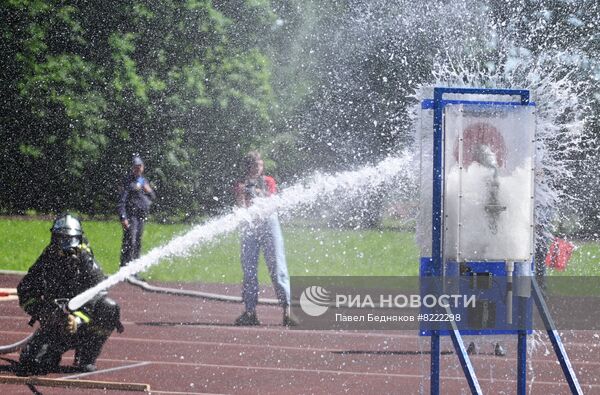 Финал городского конкурса "Московские мастера" по профессии "Пожарный"