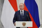 30 июня 2022. Президент РФ Владимир Путин на пресс-конференции по итогам встречи в Москве с президентом Индонезии Джоко Видодо.
Место: Россия, Москва. Автор: Вячеслав Прокофьев/РИА Новости. Президент РФ В. Путин провел встречу с президентом Индонезии Дж. Видодо