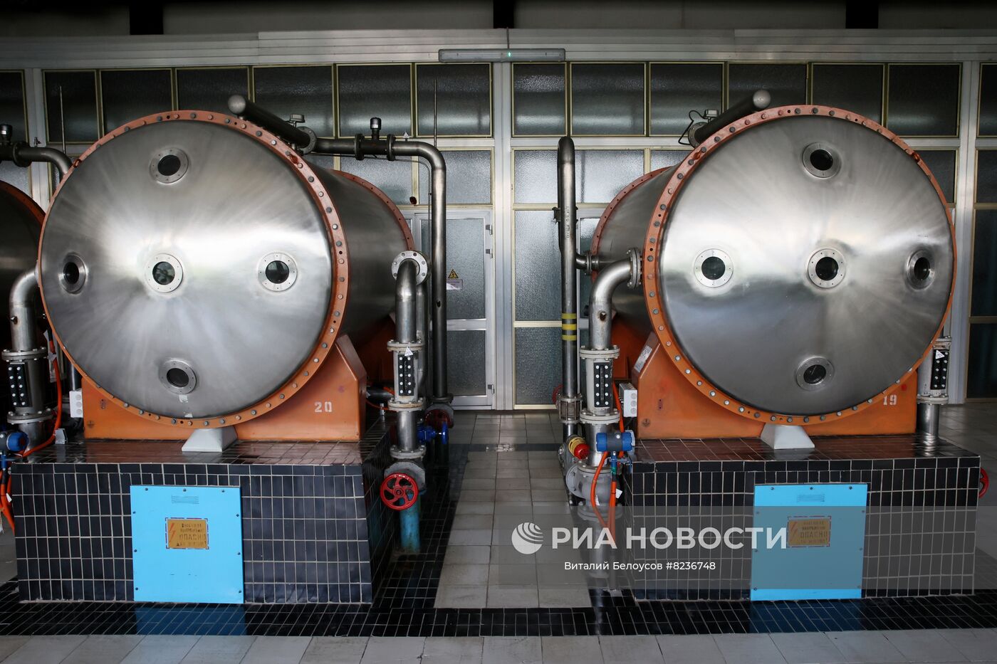 Цех озонирование воды на Восточной станции водоподготовки в Москве. Место: Россия, Москва. Автор: Виталий Белоусов/РИА Новости. Восточная станция водоподготовки