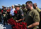 Открытие памятника погибшим морякам в Мариуполе