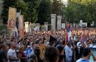 Акция в Белграде против проведения гей-парада