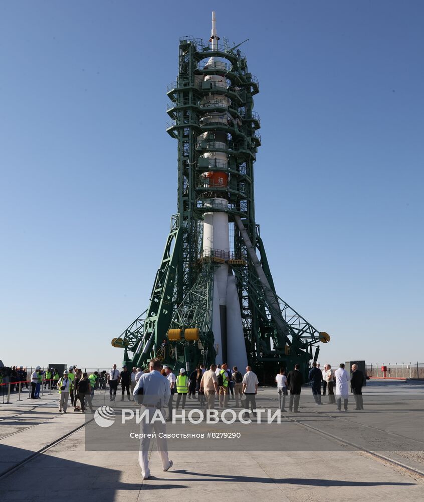 Подготовка к запуску ракеты-носителя "Союз-2.1а" с транспортным пилотируемым кораблем "Союз МС-22" с космодрома Байконур. Место: Казахстан, Байконур. Автор: Сергей Савостьянов/РИА Новости. Пуск РН "Союз-2.1а" с ПК "Союз МС-22" с космодрома Байконур