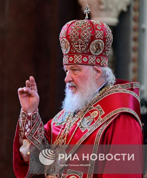 Патриаршее служение в кафедральном соборном Храме Христа Спасителя