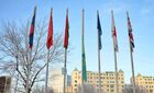 Приспущенный государственный флаг Казахстана в Нур-Султане. В Казахстане понедельник объявлен днем общенационального траура по погибшим в результате беспорядков в республике. Место: Казахстан, Нур-Султан. Автор: Абзал Калиев/Sputnik/РИА Новости. Траур по погибшим во время беспорядков в Казахстане