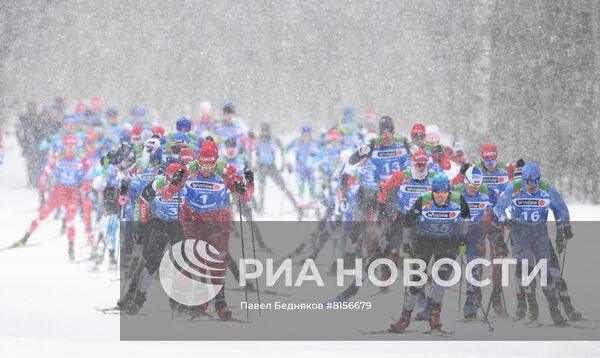 Лыжные гонки. Чемпионат России. Мужчины. Масс-старт